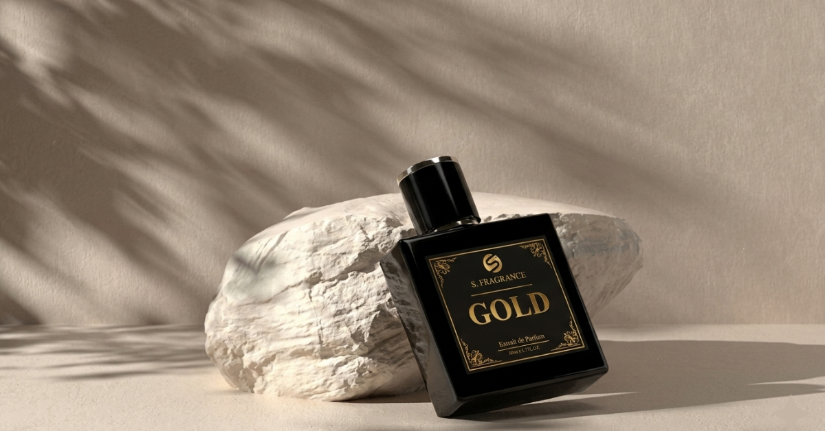 Gold perfume stone photo
