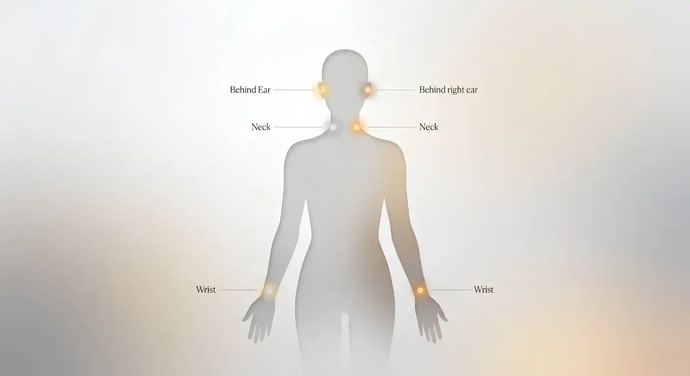 Where we apply perfume on body